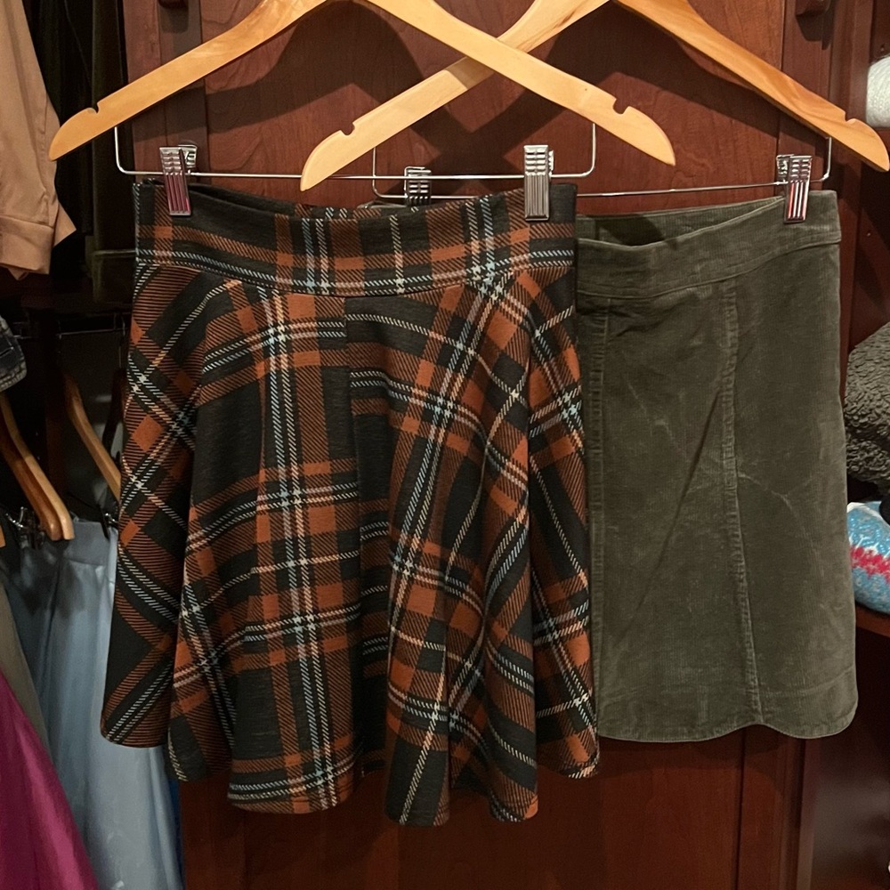 Chicwish plaid and Corduroy Skirt Set